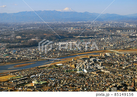 富士山と多摩川　二子玉川 85149156