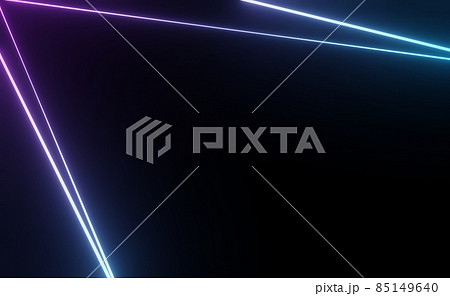 3d render of RGB neon light on darkness background. Abstract Laser lines show at night. Ultraviolet spectrum beam scene 3d render of RGB neon light on darkness background. Abstract Laser lines show at night. Ultraviolet spectrum beam scene 85149640