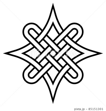 Quaternary celtic knot symbol choosing the right path, knot sign of choosing good and evil stock Quaternary celtic knot symbol choosing the right path, knot sign of choosing good and evil stock 85151301
