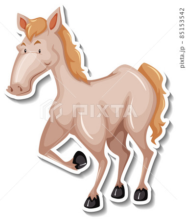 A horse animal cartoon sticker A horse animal cartoon sticker 85153542