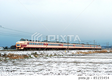 北陸本線　芦原温泉－丸岡　JR西日本　489系　H04編成（金沢）　しらさぎ 85155454
