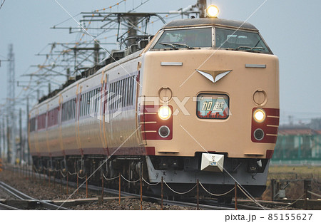 北陸本線　美川－加賀笠間　JR西日本　485系　K13編成（金沢）　加越 85155627
