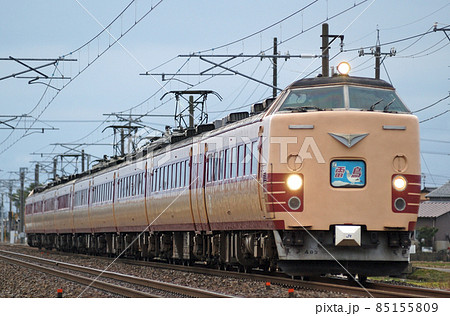 北陸本線　美川－加賀笠間　JR西日本　485系　A03編成（京都）　雷鳥 85155809