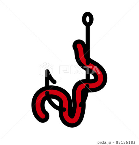 Icon Of Worm On Hook Icon Of Worm On Hook 85156183