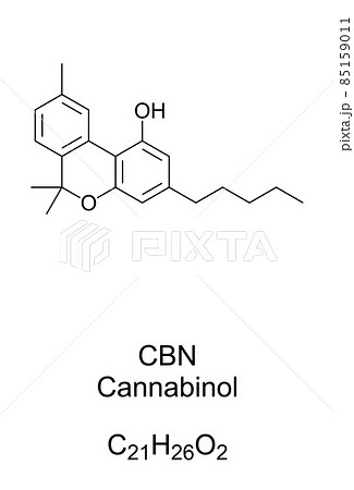 Cannabinol Cbn Chemical Formula And のイラスト素材