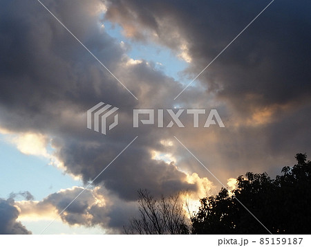 冬の夕景 冬の夕景 85159187
