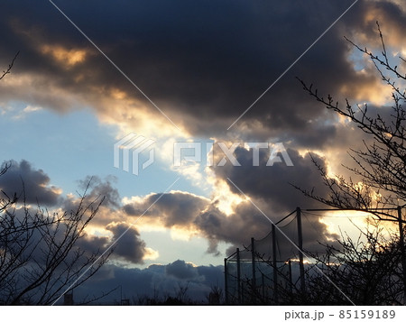 冬の夕景 冬の夕景 85159189