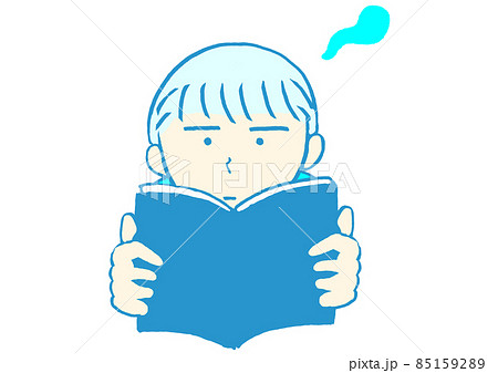 発達障害　文字を読むのが苦手な男の子　シンプル 85159289