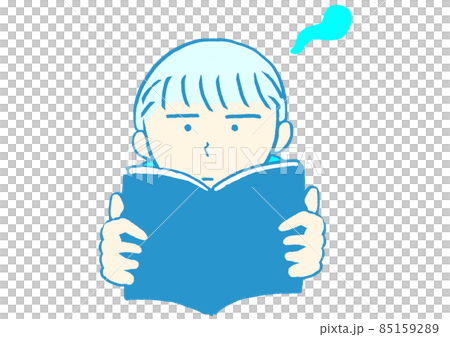 発達障害　文字を読むのが苦手な男の子　シンプル 85159289