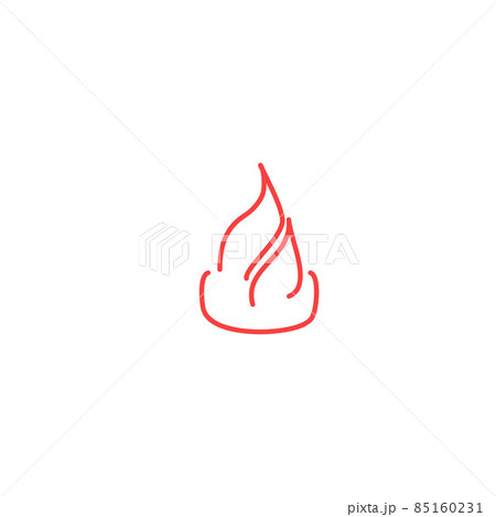fire icon in outline style 85160231