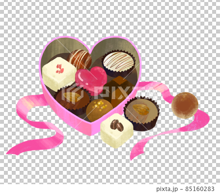 Happy Valentine chocolate gift illustration 85160283