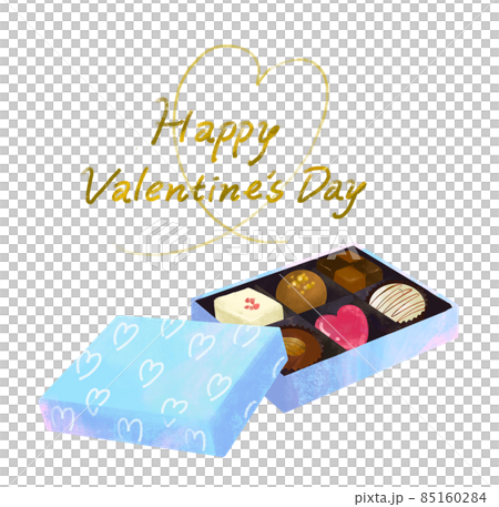 Happy Valentine chocolate gift illustration Happy Valentine chocolate gift illustration 85160284