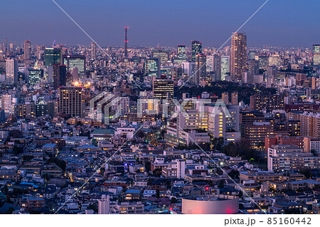《東京都》東京都市夜景・トワイライトタイム 《東京都》東京都市夜景・トワイライトタイム 85160442