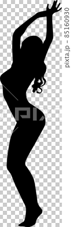 セクシーポーズ女性シルエットのイラスト素材 [85160930] - PIXTA