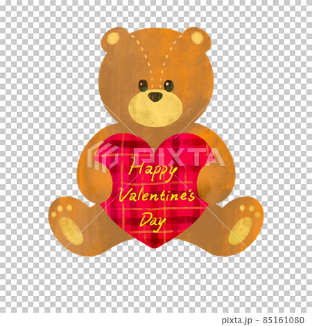 Illustration of a bear with a heart Valentine 85161080