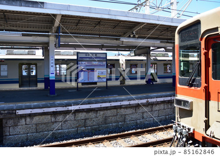 2021年、川越市駅から寄居駅までの東武東上線車窓からの風景の写真素材