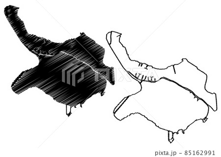 Belize City (Belize) map vector illustration, scribble sketch City of Belize map 85162991