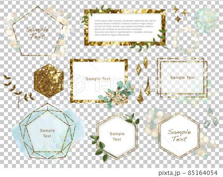 Glitter glitter gold glitter background frame frame material 85164054
