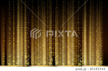 Technology Binary abstract background, matrix style, gold color, falling numbers. Digital binary data flow dust on screen. Programming concept, secure data, hacking, piracy, technology, internet Technology Binary abstract background, matrix style, gold color, falling numbers. Digital binary data flow dust on screen. Programming concept, secure data, hacking, piracy, technology, internet 85165544