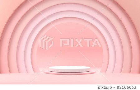 circle podium The semicircular ring surrounds it in pink color tones. 85166052