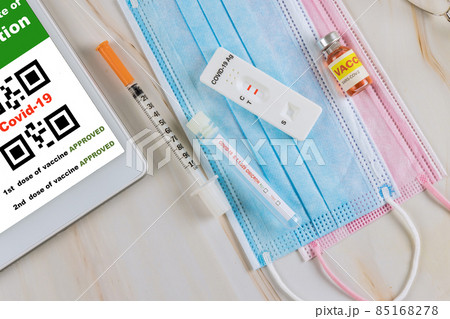 Coronavirus vaccination vaccine passport for international travelling in the smartphone mobile app with a swab sample tested positive new mutation Omicron COVID-19 Coronavirus vaccination vaccine passport for international travelling in the smartphone mobile app with a swab sample tested positive new mutation Omicron COVID-19 85168278