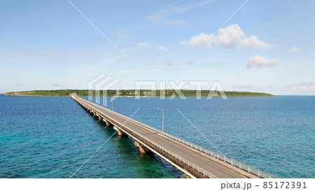 宮古島の来間大橋の空撮 宮古島の来間大橋の空撮 85172391
