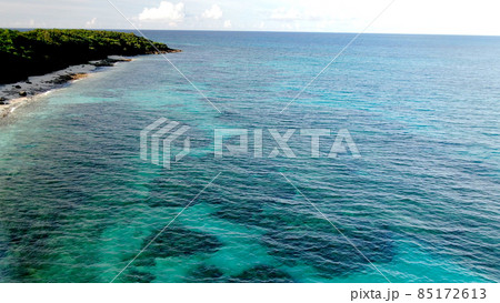来間島の長間浜の空撮 来間島の長間浜の空撮 85172613