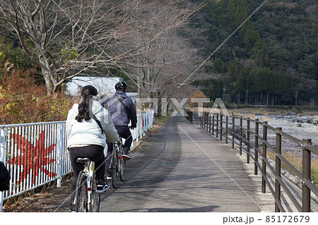 メイプル耶馬サイクリングロード　冠石野あたりの道 85172679