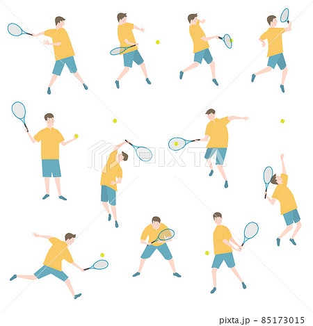 テニスをする人ポーズ集 85173015