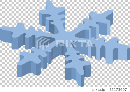 Top view isometric style snowflake icon illustration 1. Top view isometric style snowflake icon illustration 1. 85173697