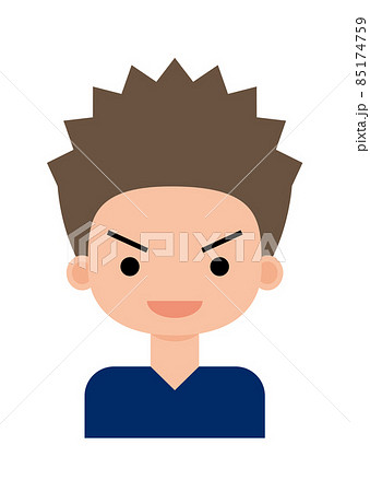 短髪の男性アイコンイラスト 短髪の男性アイコンイラスト 85174759