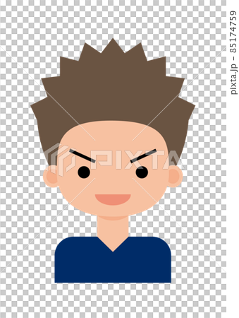 短髪の男性アイコンイラスト 短髪の男性アイコンイラスト 85174759