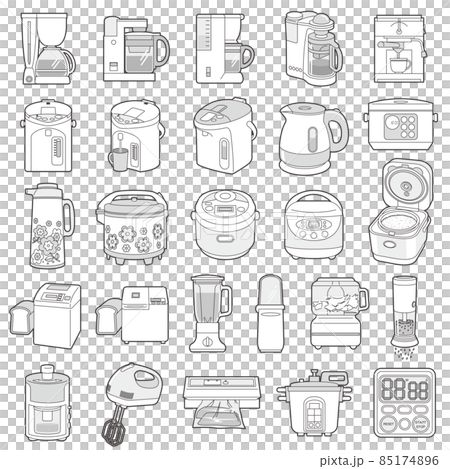 様々な電化製品のイラスト / 調理器具の家電製品 85174896