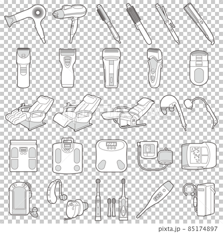 様々な電化製品のイラスト / 健康関連の電化製品 85174897
