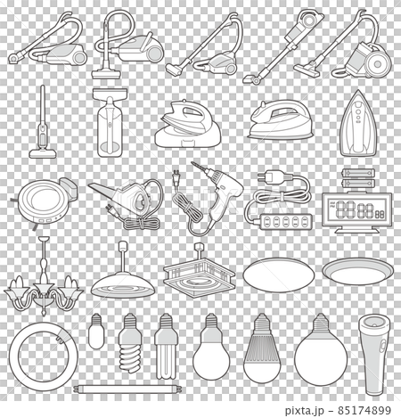 Illustrations of various electric appliances / Life related 85174899