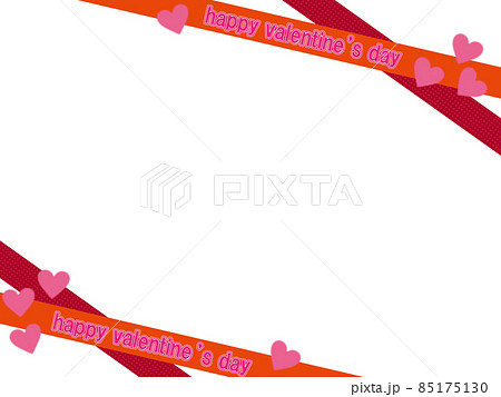 バレンタイン　フレーム　ハート 85175130