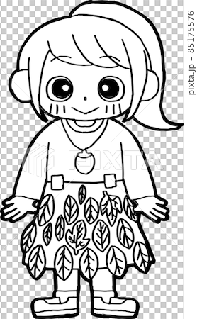 用落葉做裙子的孩子 85175576