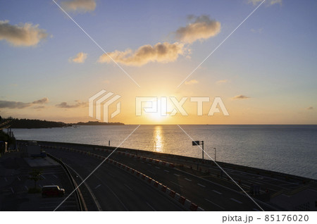 沖縄 名護湾の夕景 沖縄 名護湾の夕景 85176020