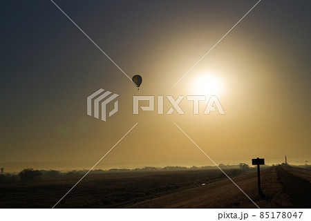 栃木・群馬・埼玉・茨城の4県にまたがる渡良瀬遊水地を見渡すバルーン【栃木県側から撮影】 85178047