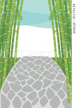 京都嵐山の竹林と石畳のイラスト素材 [85179138] - Pixta