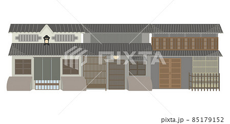 京都の歴史ある町屋の並び 85179152
