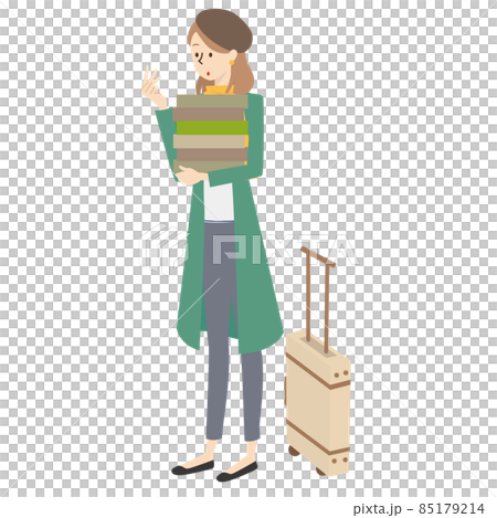 在旅遊目的地買了很多紀念品的女人 在旅遊目的地買了很多紀念品的女人 85179214