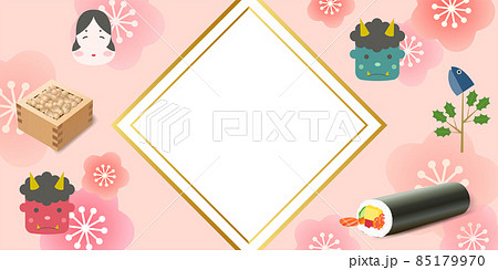 節分 梅 鬼 背景 節分 梅 鬼 背景 85179970