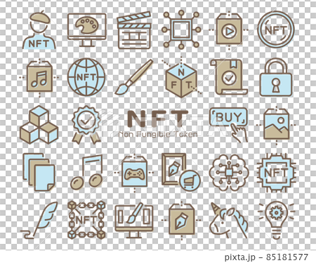 NFT icon set - Stock Illustration [85181577] - PIXTA