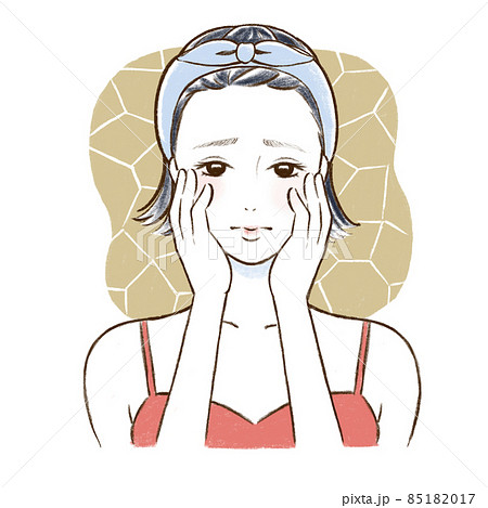 乾燥に悩む　女性 85182017