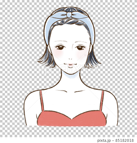 不化妝的女人微笑 85182018