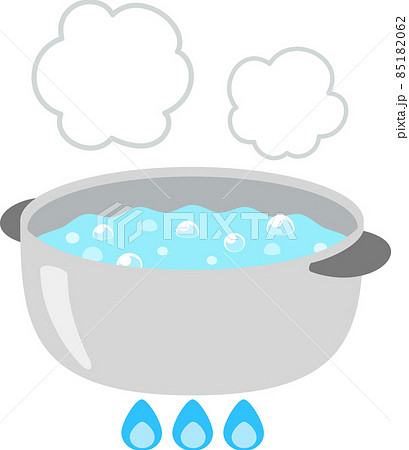 両手鍋にたっぷり沸かしたお湯 85182062