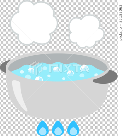 両手鍋にたっぷり沸かしたお湯 85182062