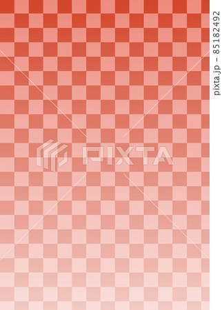 市松模様 赤色・縦長 85182492