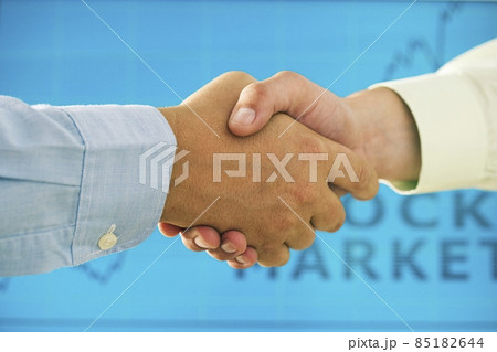 Two hand handshake isolated Two hand handshake isolated 85182644